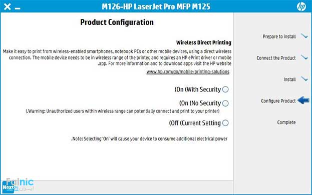 نصب و راه اندازی پرینتر HP M125nw به صورت وایرلس