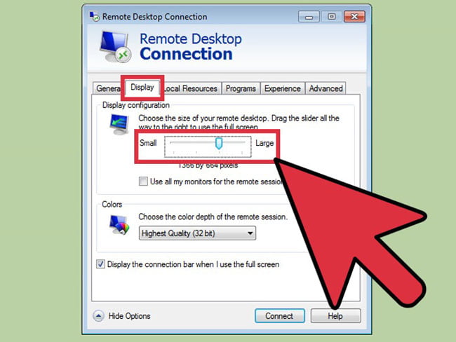 تنظیمات Remote Desktop Connection در ویندوز 7 