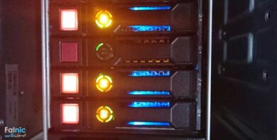 بررسی وضعیت چراغ های LED هارد سرور hp