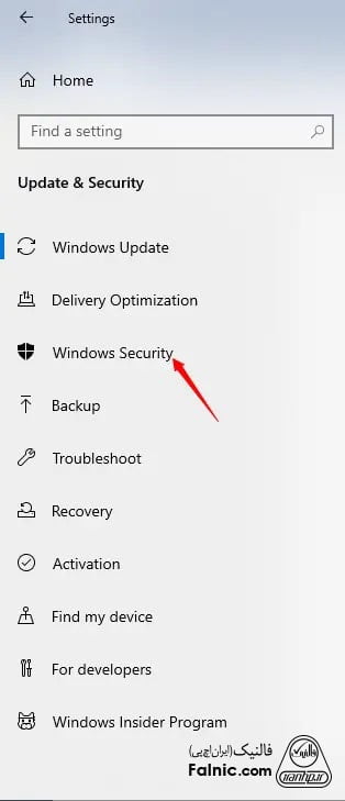 غير فعال كردن windows security در ویندوز 10 با Settings