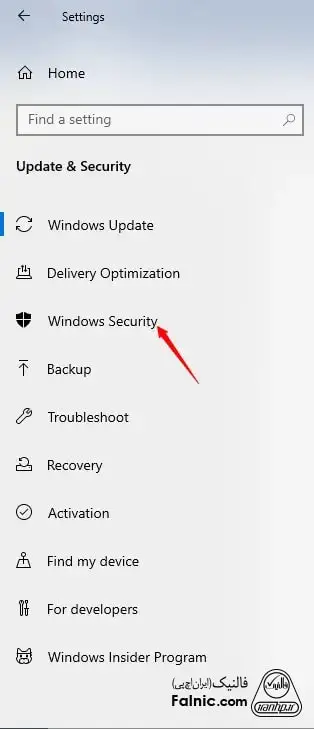 غیر فعال کردن windows security در ویندوز 10 با Settings
