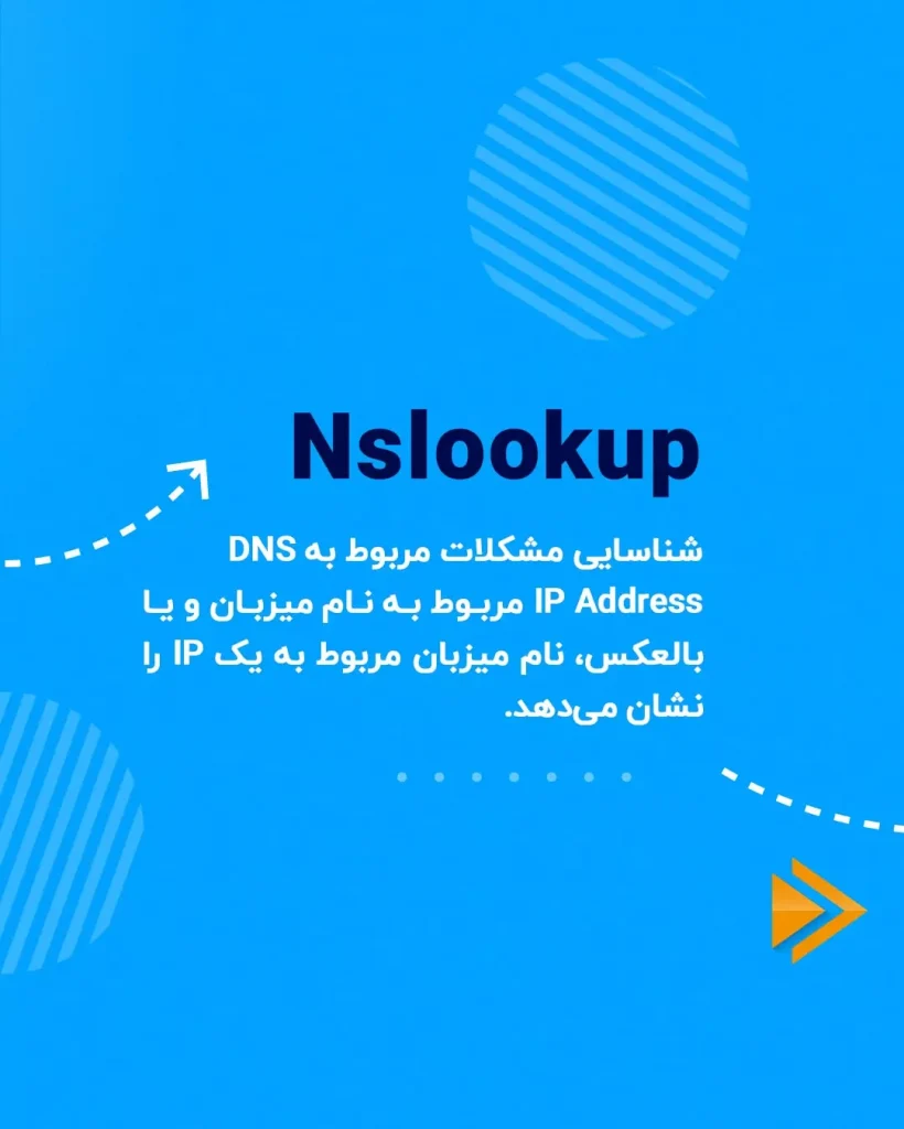 nslookup برای شناسایی مشکلات مربوط به تفکیک نام سامانه نام دامنه