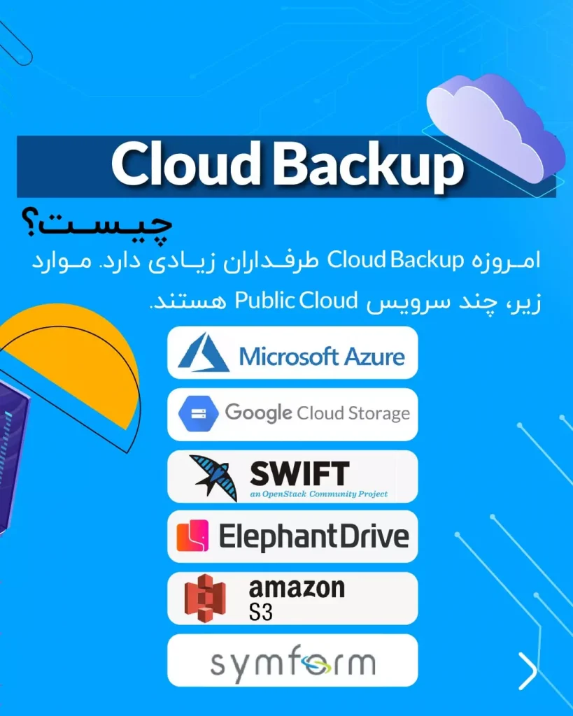 Cloud Backup برای بک‌آپ