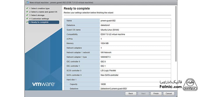 آموزش مجازی سازی سرور با VMware ESXi؛ نهایی شدن ایجاد ماشین مجازی VMware ESXi آموزش مجازی سازی سرور با VMware ESXi؛ نهایی شدن ایجاد ماشین مجازی VMware ESXi