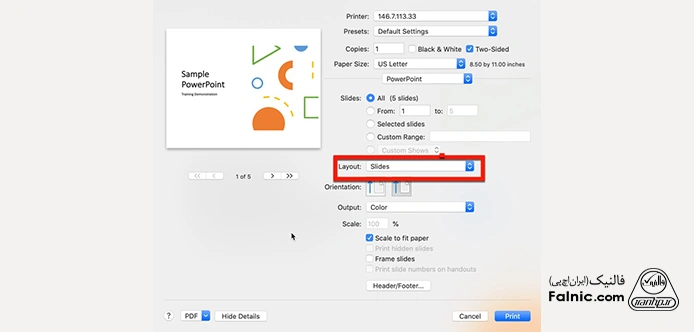 تنظیم layout در پاورپوینت نسخه macos تنظیم layout در پاورپوینت نسخه macos