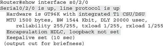 دستور show interface s0/2/0 دستور show interface s0/2/0