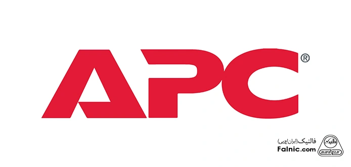 لوگو برند APC به رنگ قرمز در پس زمینه سفید