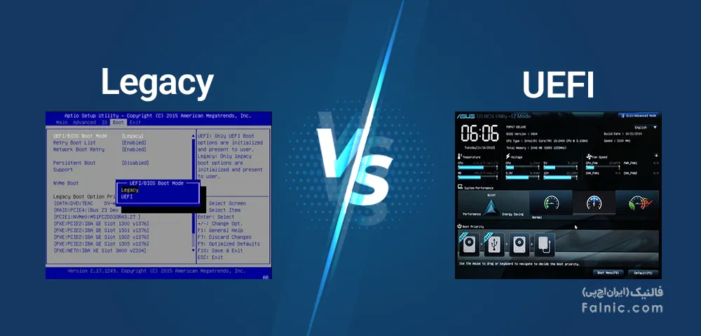 مقایسه UEFI و Legacy BIOS مقایسه UEFI و Legacy BIOS
