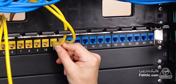 اتصال کابل های LAN به پچ پنلها اتصال کابل های LAN به پچ پنلها