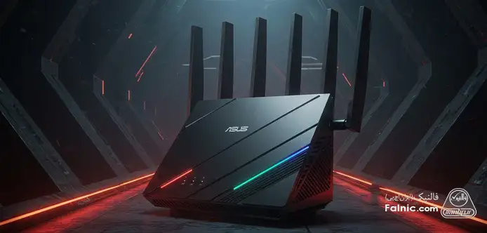 یک روتر بازی ایسوس با نورپردازی RGB