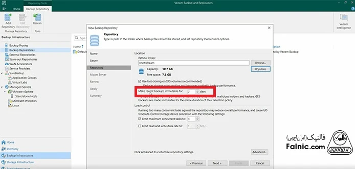 آموزش راه‌اندازی Veeam Immutable Backup - مرحله پانزدهم