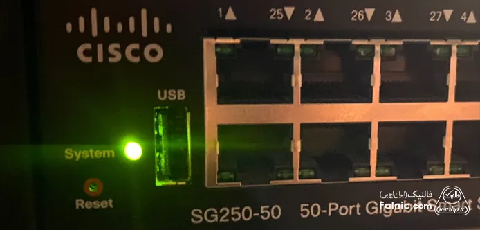 چراغ سیستم در سوئیچ سیسکو چراغ سیستم یکی از چراغهای سوئیچ سیسکو