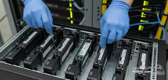 یک تکنسین شبکه در حال آماده سازی یک استوریج مناسب برای پروژه های هوش مصنوعی یک تکنسین شبکه در حال آماده سازی یک استوریج مناسب برای پروژه های هوش مصنوعی