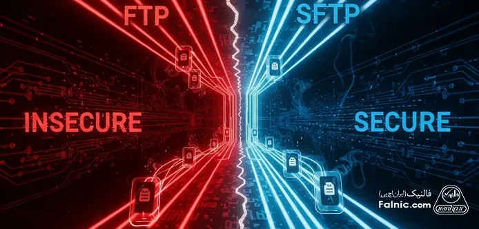 مقایسه امنیت پروتکل های FTP و SFTP با یکدیگر
