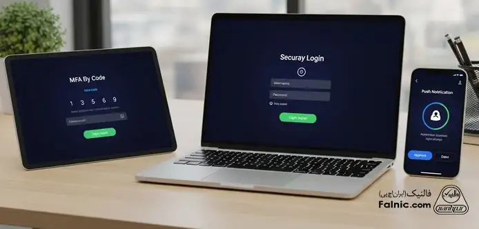 احراز هویت چند عاملی (MFA) روی سه دستگاه مختلف شامل لپ تاپ، تبلت و گوشی احراز هویت چند عاملی (MFA) روی سه دستگاه مختلف شامل لپ تاپ، تبلت و گوشی