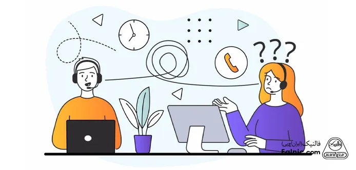 یک زن و مرد در حال مکالمه از طریق فناوری VoIP