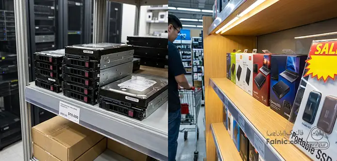 هارد Enterprise و Consumer در قفسه‌های فروشگاه