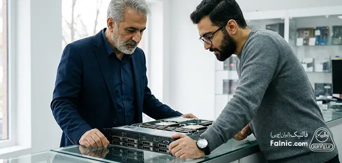 بررسی پورت‌ها و فضا برای نصب هارد روی سرور