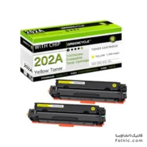 کارتریج پرینتر 202A Color Laser Yellow Compatible